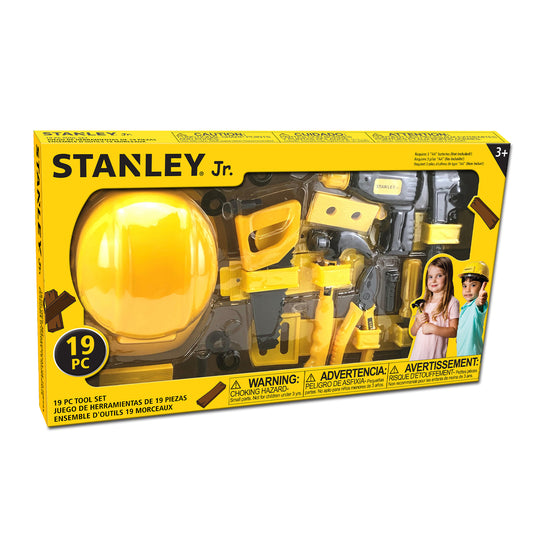 Red Toolbox Stanley Jr. 19 Piece Pretend Play Tool Set