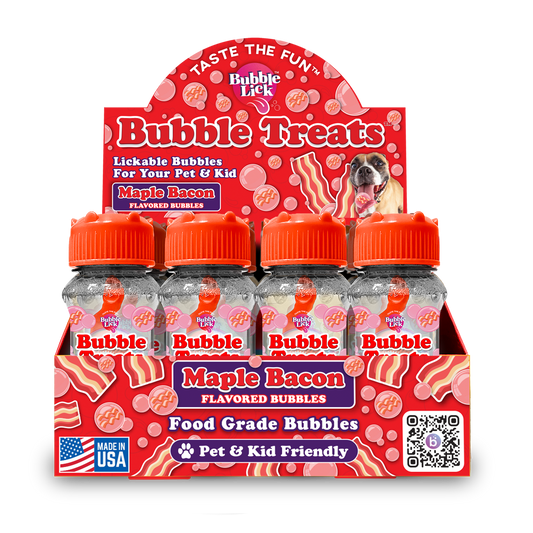BubbleLick Bubble Treats Maple Bacon Flavored Bubbles for Pets